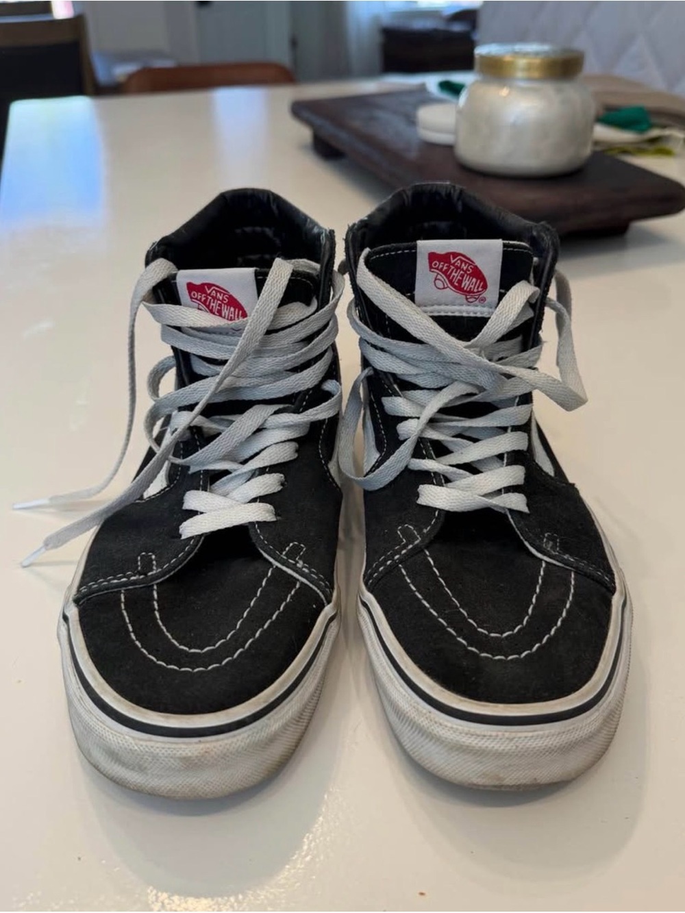 Vans High-Top Sneakers in Black and White